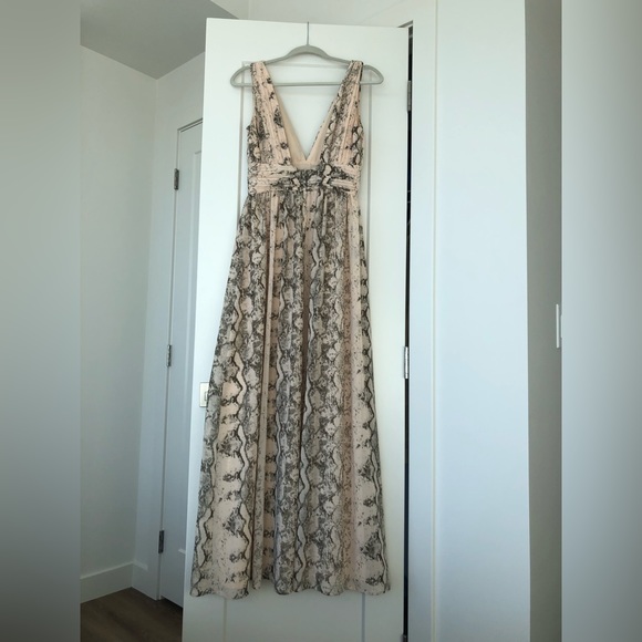 Nude Snake Skin Maxi Dress - Picture 4 of 6